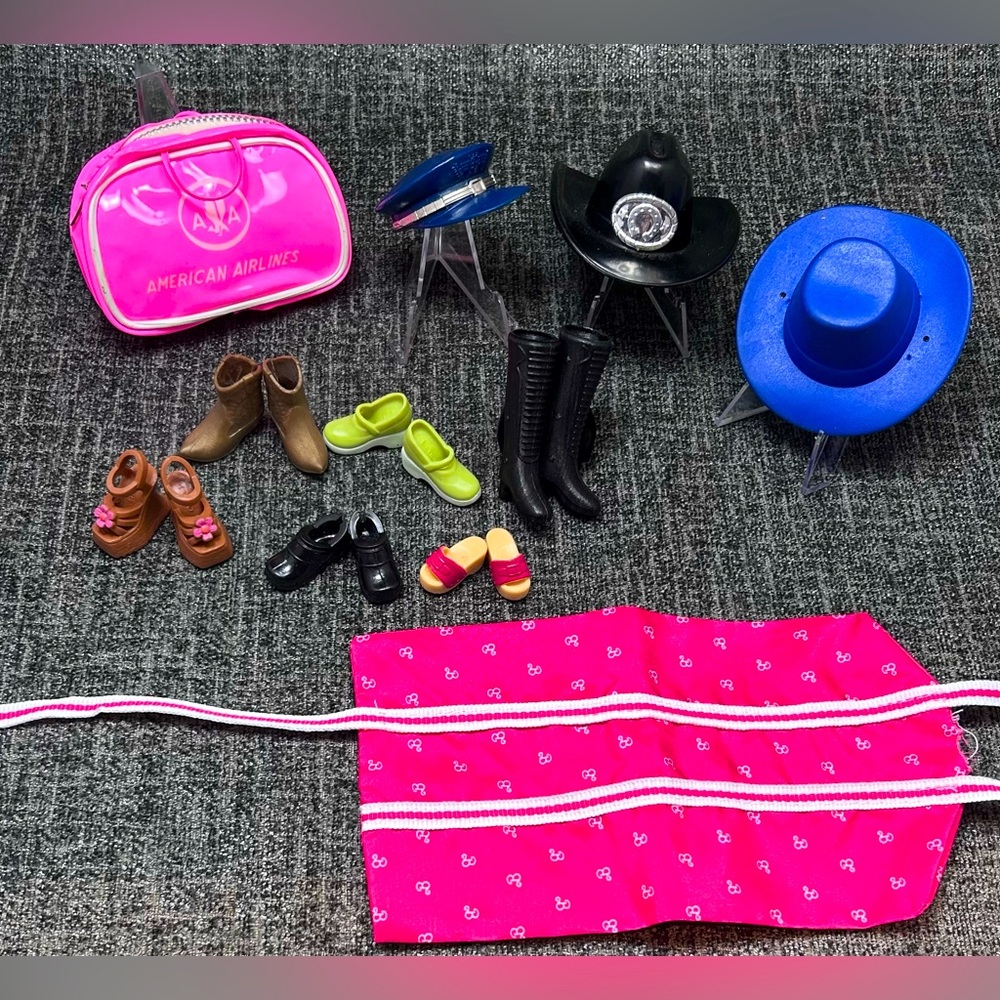 Vintage Barbie & Ken Doll Shoes, Hats, Bags, Accessories Lot